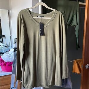 Allegra K Women's Olive Green Top